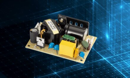 50W open frame power supply series offers high efficiency with a wide operating temperature range