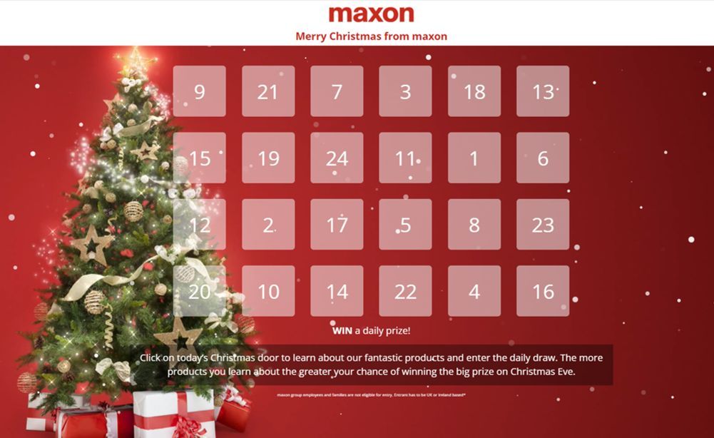 maxon to give away a Swiss Army Knife every day in December